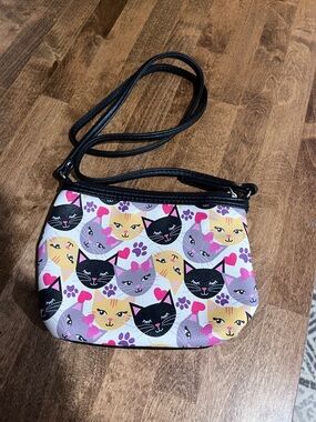Source Unknown Multi-Color Kids Cat Face Crossbody Bag
